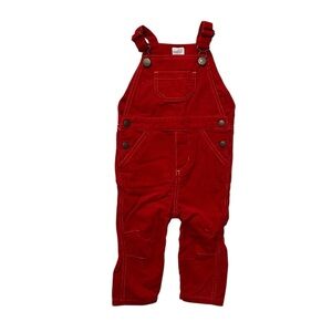 Hanna Andersson Red Corduroy Toddler Overalls
